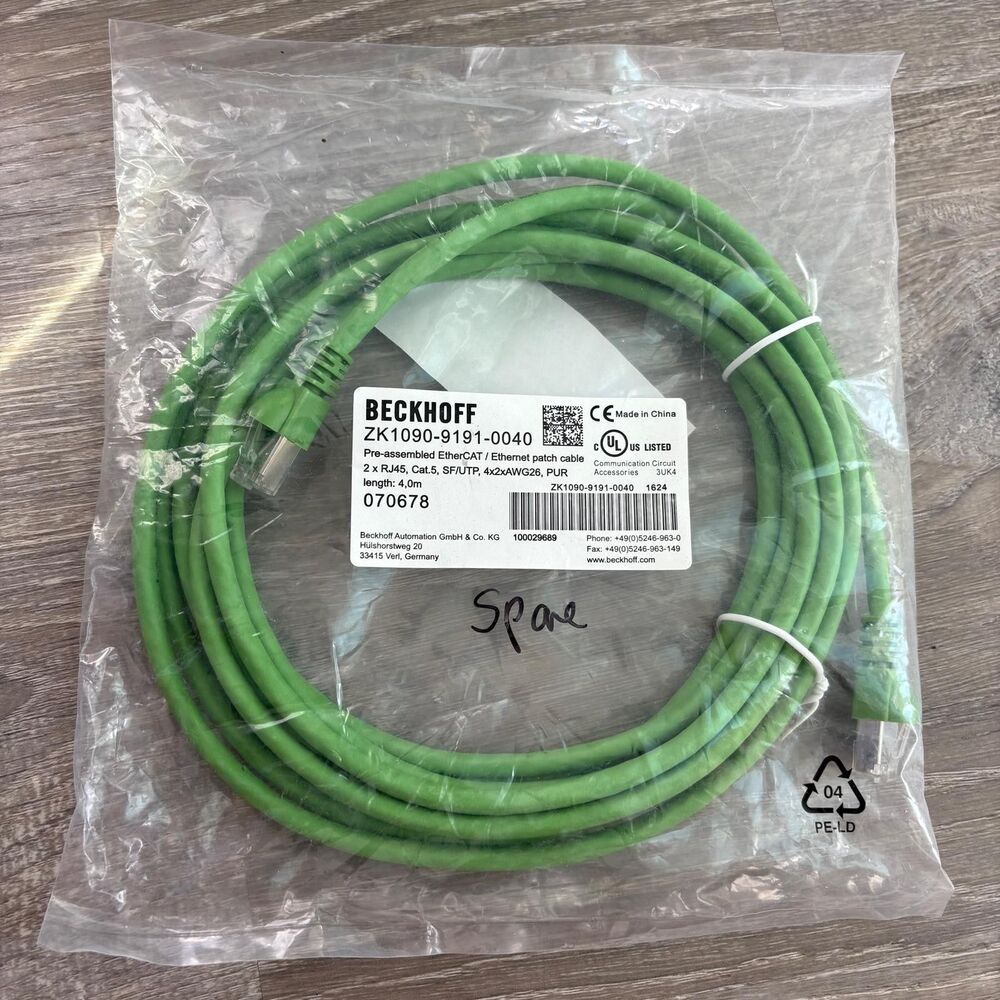 BECKHOFF ZK1090-9191-0040 Pre-Assembled Ethernet patch cable 4,0 m